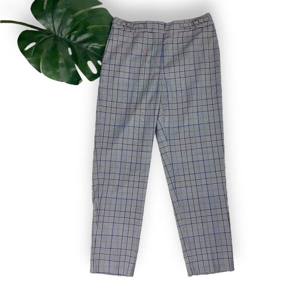 Halogen Grey Plaid Slim Fit Ankle Pants - Picture 2 of 11